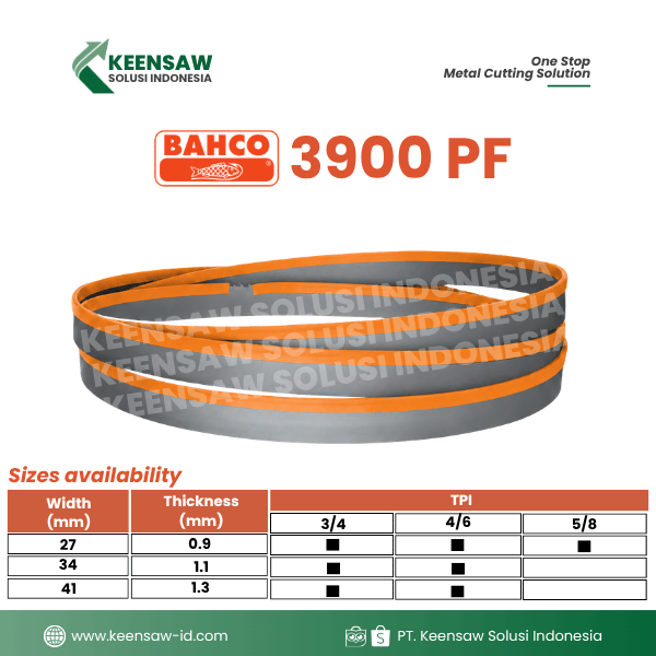 3900 - Bimetal Band Saw Blade type PF Bandsaw Blade